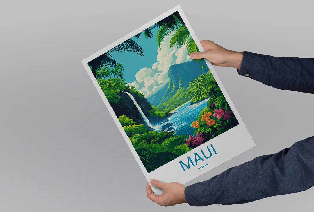 Maui Travel Print Wall Art Maui Wall Hanging Home Décor Maui Gift Art Lovers Hawaii Art Lover Gift Print Artwork