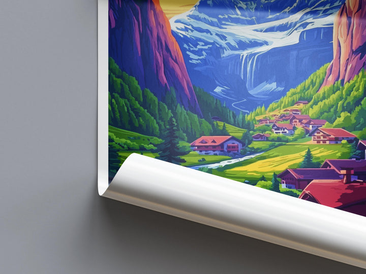 Lauterbrunnen Print Lauterbrunnen Home Décor Switzerland Art Print Lauterbrunnen Wall Print For Switzerland Gift Wall Hanging Switzerland