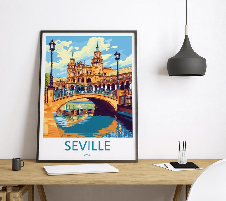 Seville Travel Print Wall Art Seville Wall Hanging Home Décor Seville Gift Art Lovers Spain Art Lover Gift Seville Print Spain Wall Art Deco