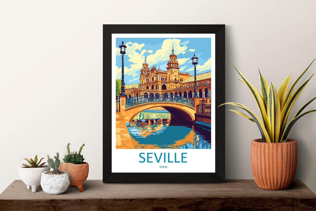Seville Travel Print Wall Art Seville Wall Hanging Home Décor Seville Gift Art Lovers Spain Art Lover Gift Seville Print Spain Wall Art Deco
