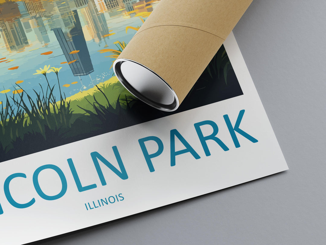 Lincoln Park Travel Print Lincoln Park Wall Decor Chicago Lincoln Park Art Lincoln Park Wall Art Illinois Poster Gift Lincoln Park Poster