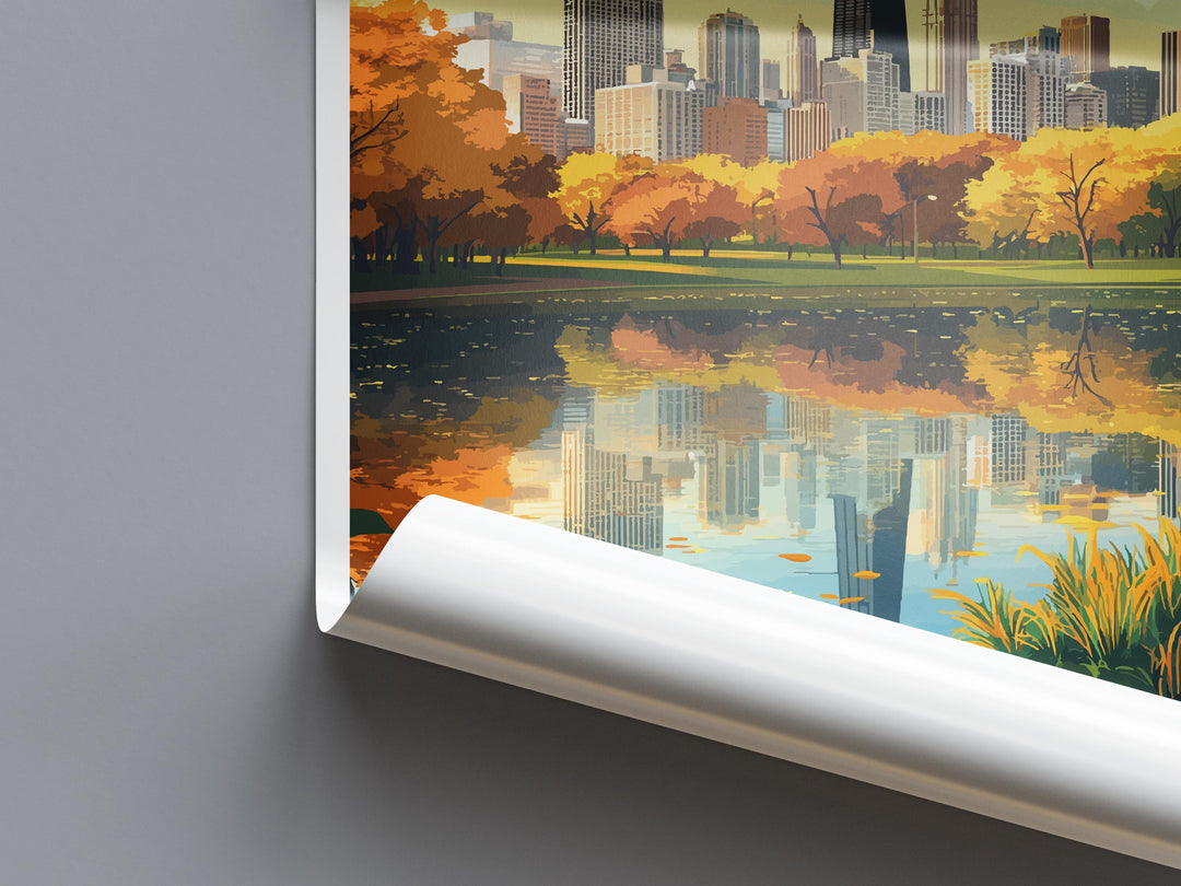 Lincoln Park Travel Print Lincoln Park Wall Decor Chicago Lincoln Park Art Lincoln Park Wall Art Illinois Poster Gift Lincoln Park Poster