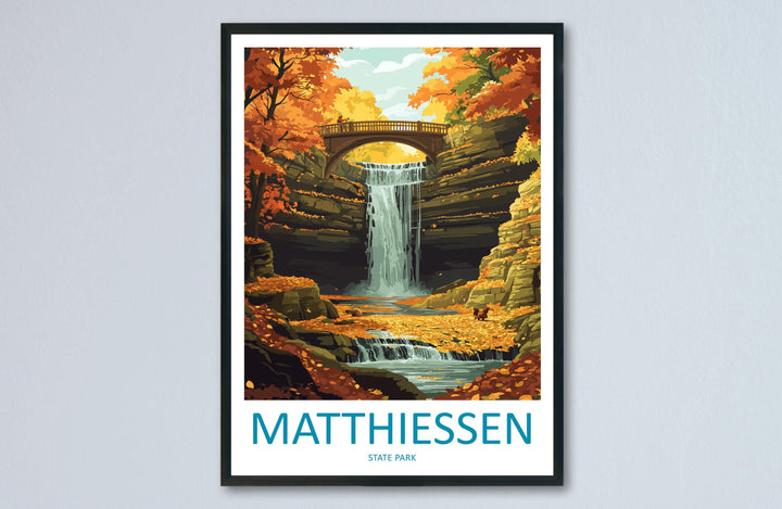 Matthiessen State Park Travel Print Matthiessen Wall Decor Illinois Matthiessen Art Matthiessen Wall Art Illinois Poster Gift Matthiessen