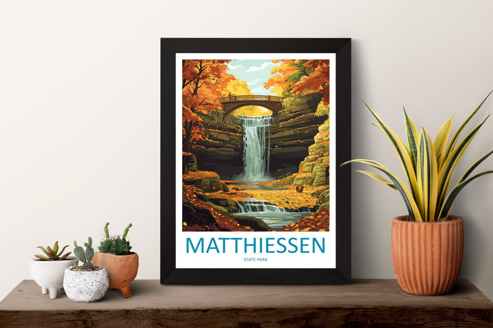 Matthiessen State Park Travel Print Matthiessen Wall Decor Illinois Matthiessen Art Matthiessen Wall Art Illinois Poster Gift Matthiessen