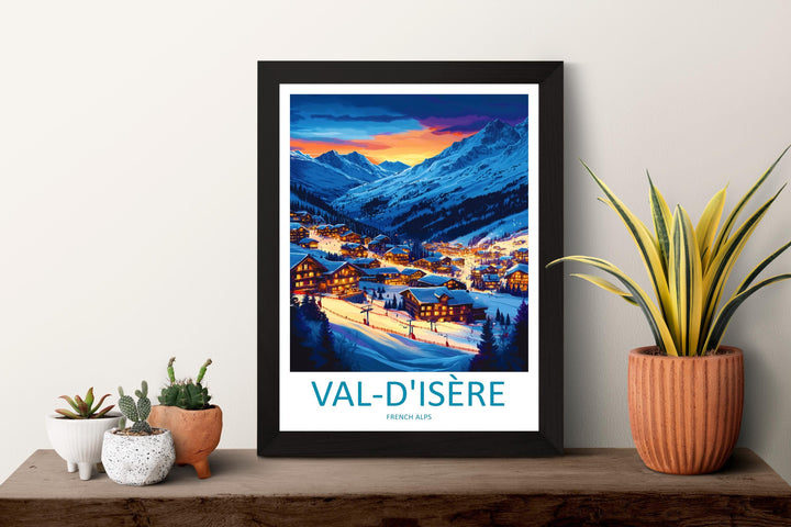 Val d'Isère Travel Print Wall Art Val d'Isère Wall Hanging Home Décor Val d'Isère Gift Art Lovers Ski Art Lover Gift Val d'Isère Print Ski