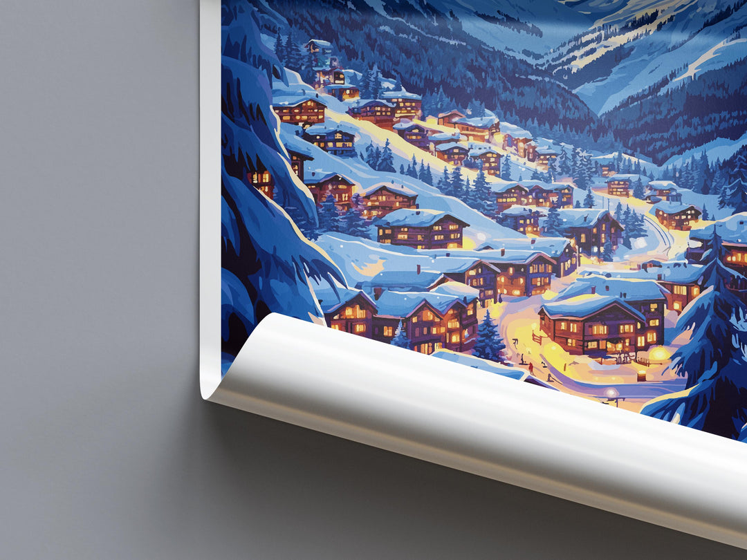 Courchevel Travel Print Wall Art Courchevel Wall Hanging Home Décor Courchevel Gift Art Lovers Ski Art Lover Gift Courchevel Print Skiing