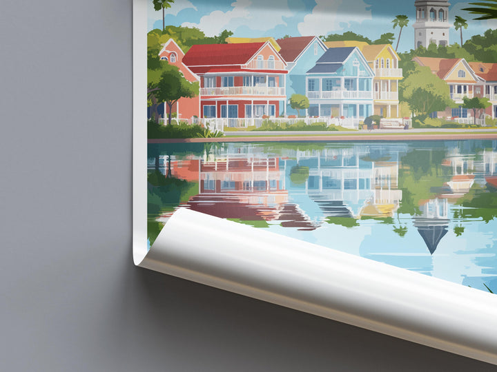 Celebration Orlando Travel Print Celebration Wall Decor Florida Celebration Art Celebration Wall Art Florida Poster Gift Celebration Poster