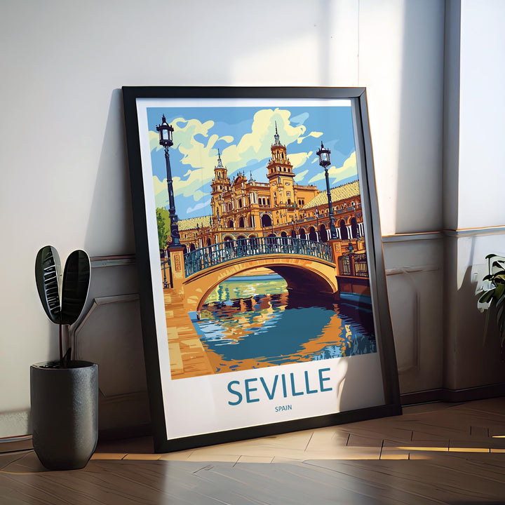 Seville Travel Print Wall Art Seville Wall Hanging Home Décor Seville Gift Art Lovers Spain Art Lover Gift Seville Print Spain Wall Art Deco