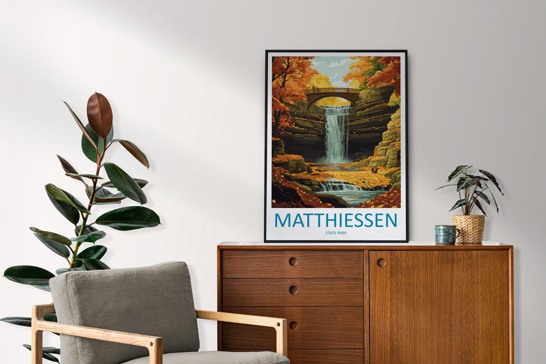 Matthiessen State Park Travel Print Matthiessen Wall Decor Illinois Matthiessen Art Matthiessen Wall Art Illinois Poster Gift Matthiessen