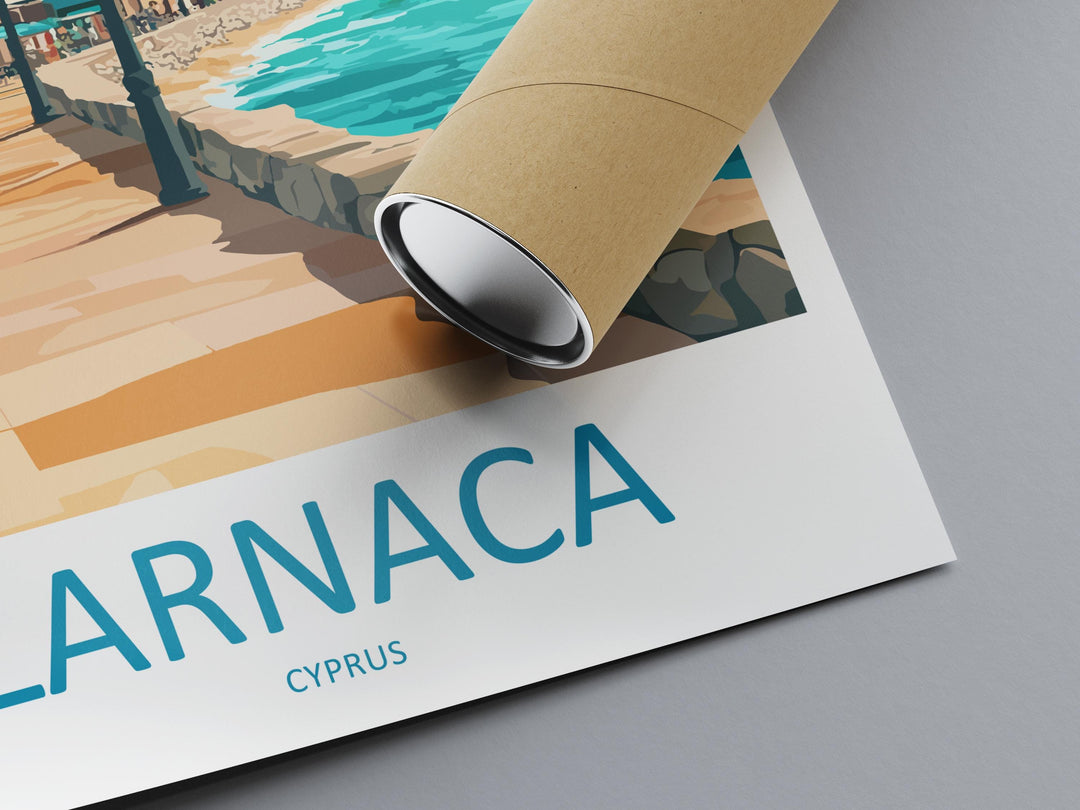 Larnaca Travel Print Larnaca Wall Decor Cyprus Larnaca Art Larnaca Wall Art Cyprus Poster Gift for Mediterranean Lovers Poster Larnaca