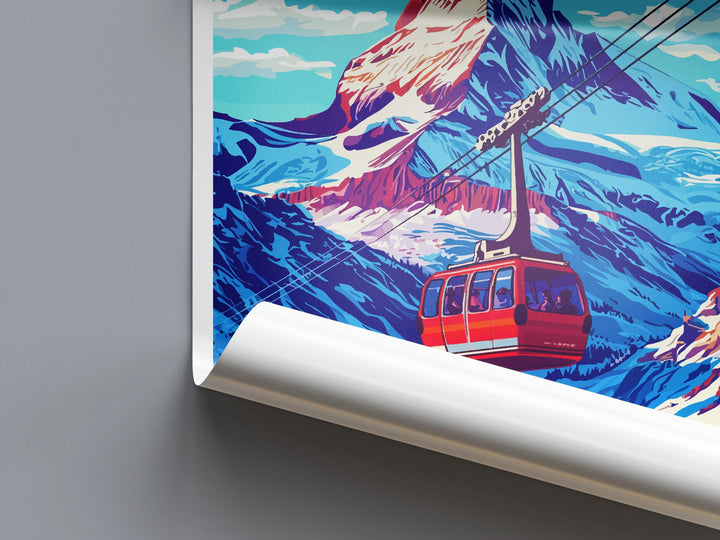 Zermatt Travel Print Zermatt Home Décor Zermatt Alps Art Print Zermatt Mountains Room Print For Swiss Mountains Gift Art Poster Art