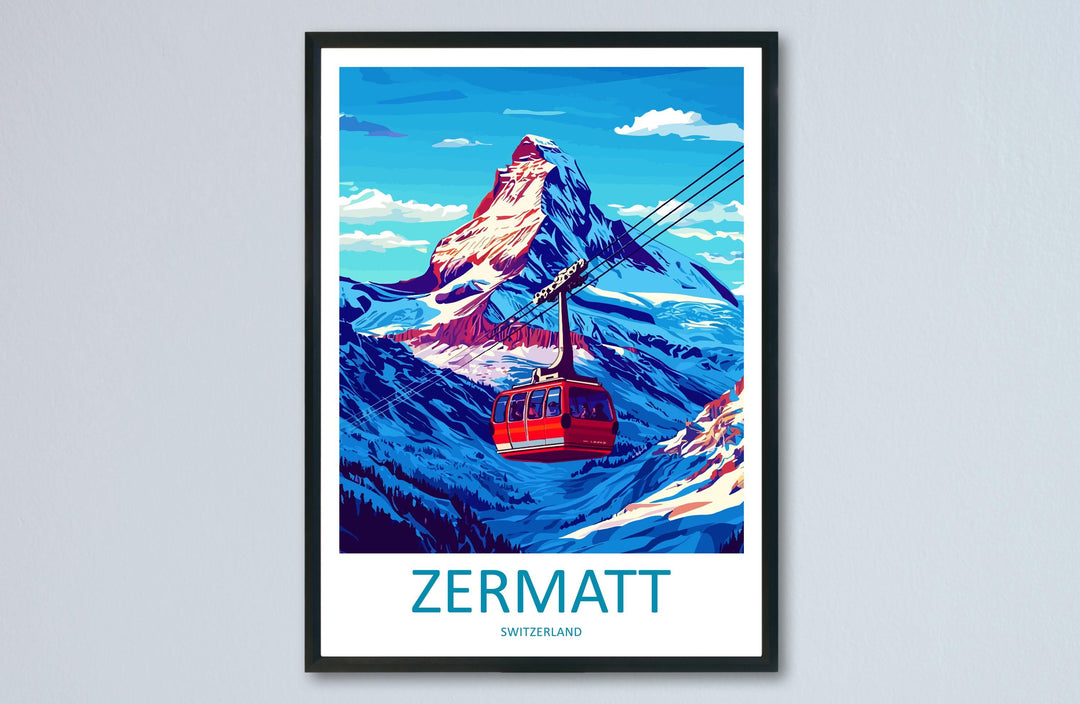 Zermatt Travel Print Zermatt Home Décor Zermatt Alps Art Print Zermatt Mountains Room Print For Swiss Mountains Gift Art Poster Art