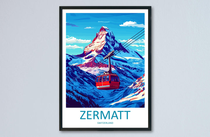Zermatt Travel Print Zermatt Home Décor Zermatt Alps Art Print Zermatt Mountains Room Print For Swiss Mountains Gift Art Poster Art