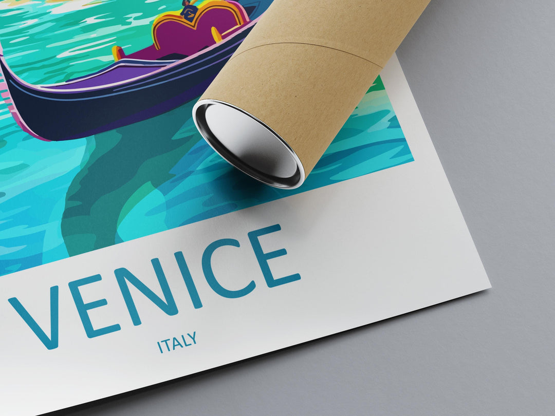Venice Travel Print Venice Wall Art Venice Canal Decor Gondola Poster Italy Cityscape Gift for Italy Lover Romantic Europe Art Print