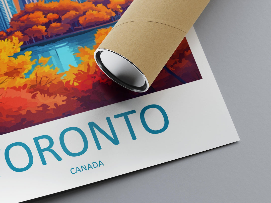 Toronto Travel Print Toronto Wall Art Canada City Skyline Poster Urban Decor Gift for Ontario Lover CN Tower Art Print Canada Poster