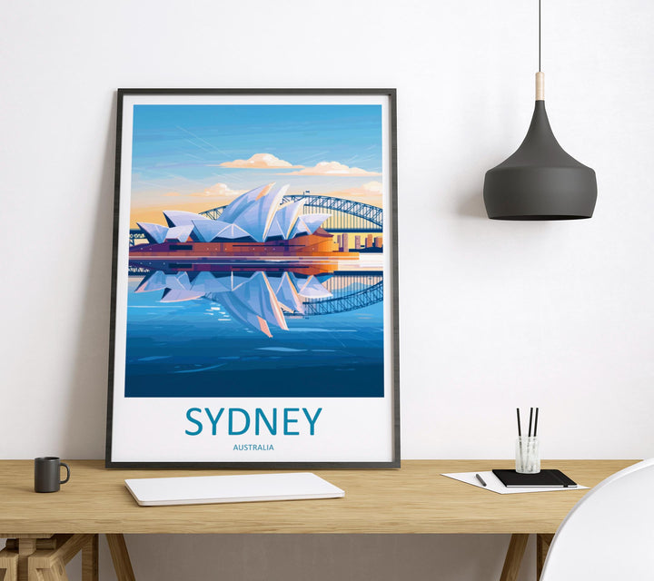 Sydney Travel Print Sydney Wall Art Australia City Poster Opera House Decor Gift for Aussie Lover Coastal Cityscape Art Print