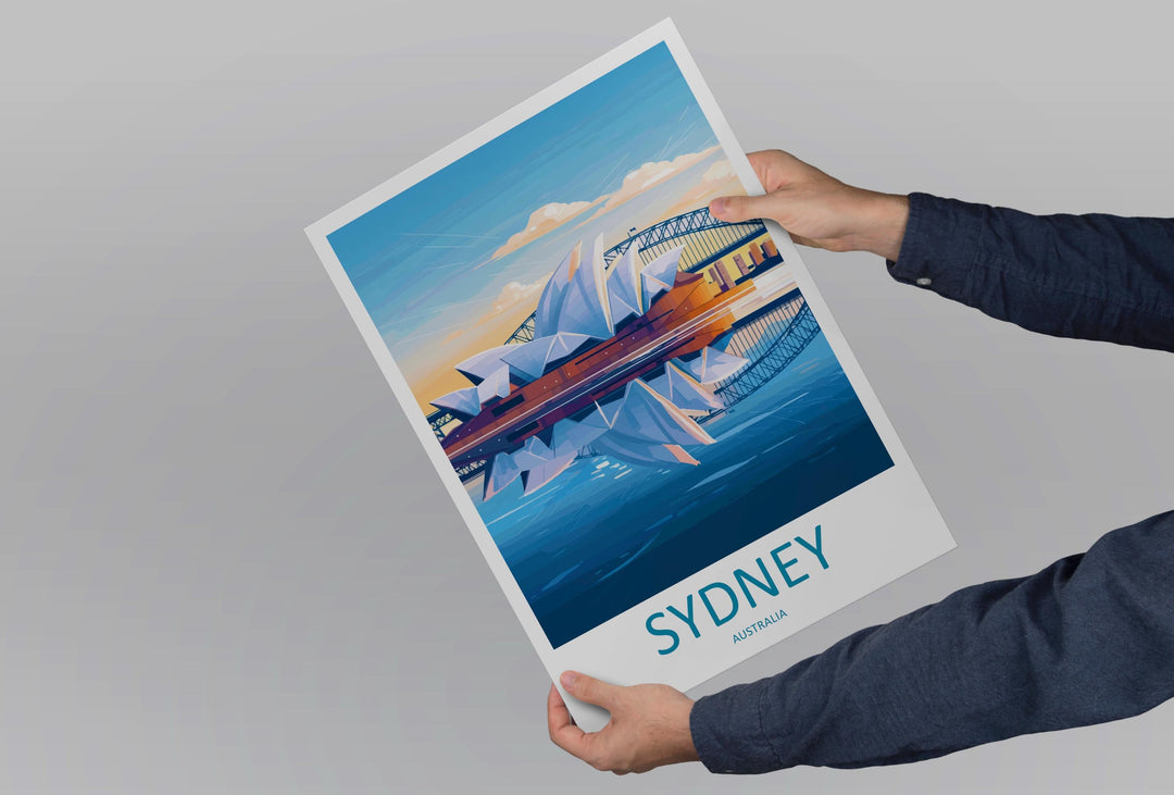 Sydney Travel Print Sydney Wall Art Australia City Poster Opera House Decor Gift for Aussie Lover Coastal Cityscape Art Print