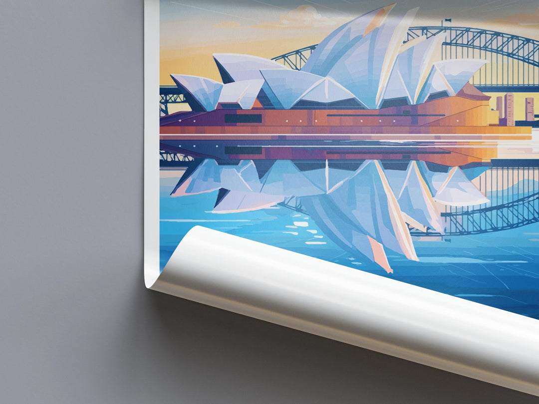 Sydney Travel Print Sydney Wall Art Australia City Poster Opera House Decor Gift for Aussie Lover Coastal Cityscape Art Print