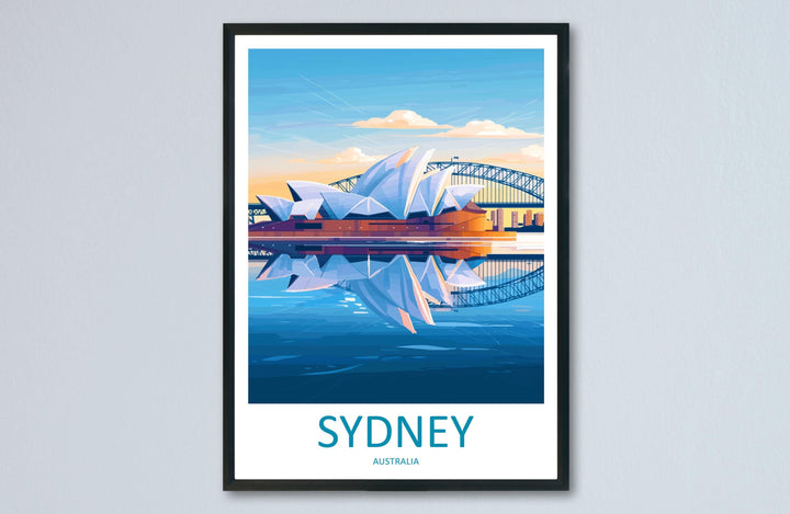Sydney Travel Print Sydney Wall Art Australia City Poster Opera House Decor Gift for Aussie Lover Coastal Cityscape Art Print
