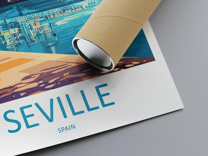 Seville Travel Print Seville Wall Art Spain City Poster Andalusia Decor Gift for Spain Lover Historic Architecture Art Print