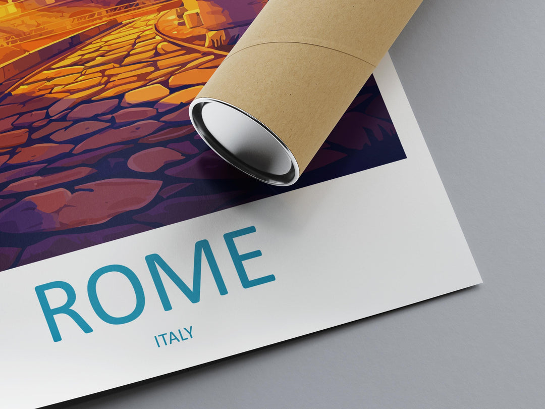 Rome Travel Print Rome Wall Art Italy City Poster Ancient Ruins Decor Gift for History Lover Colosseum Roman Architecture Art