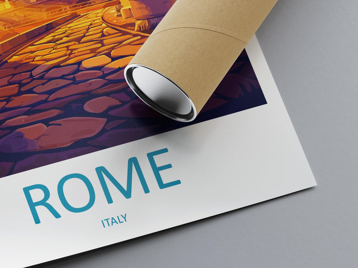 Rome Travel Print Rome Wall Art Italy City Poster Ancient Ruins Decor Gift for History Lover Colosseum Roman Architecture Art