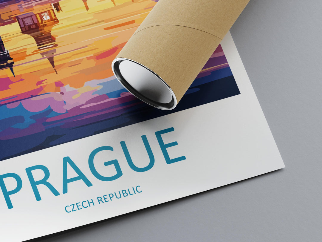 Prague Travel Print Czech Republic Wall Art Prague City Poster Historic Decor Gift for Europe Lover Gothic Architecture Art