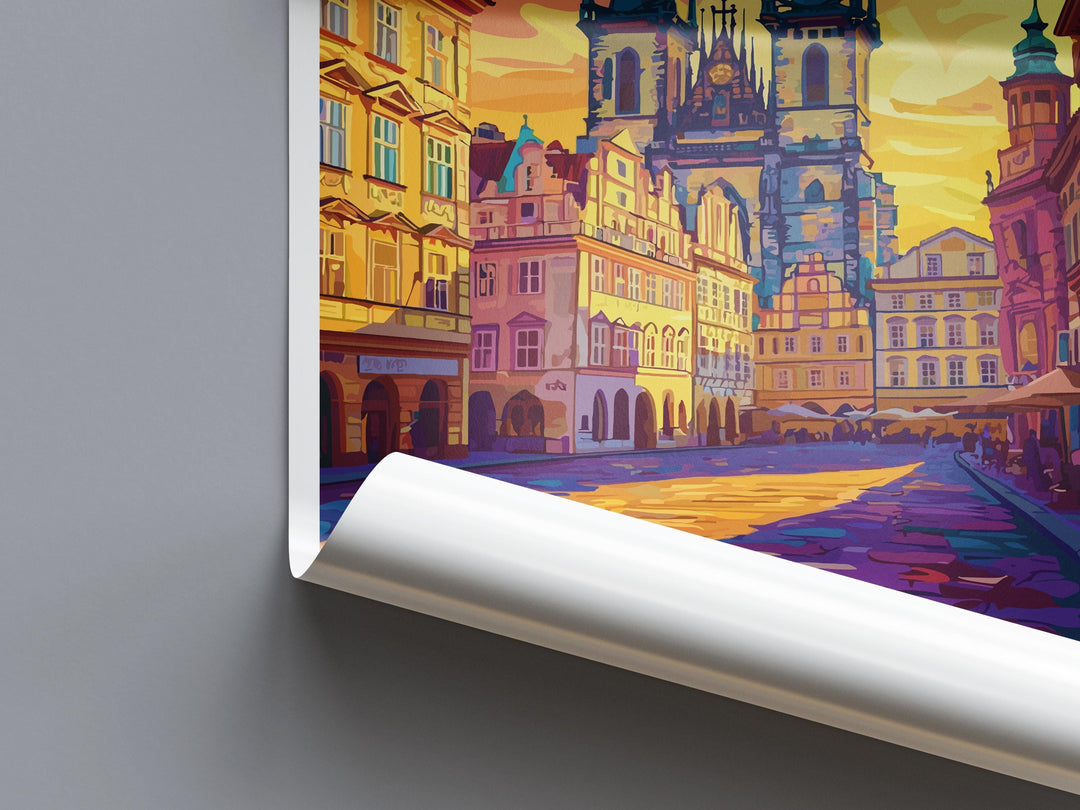 Prague Travel Print Czech Republic Wall Art Prague City Poster Historic Decor Gift for Europe Lover Gothic Architecture Art