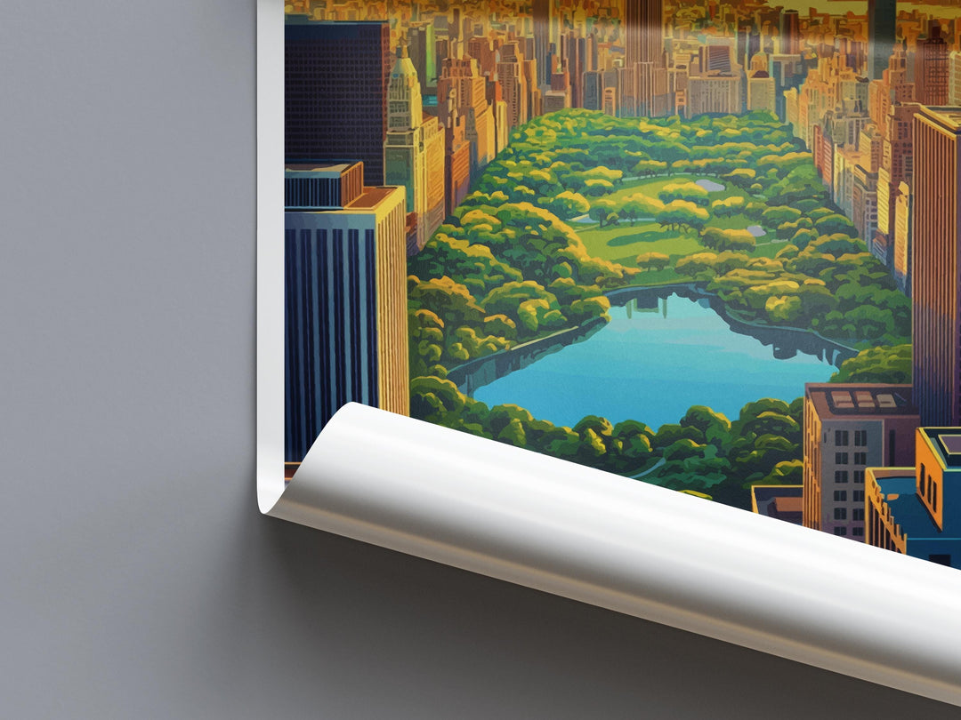 New York Travel Print NYC Wall Art Manhattan City Poster Skyline Decor Gift for City Lover Empire State Building Art Print