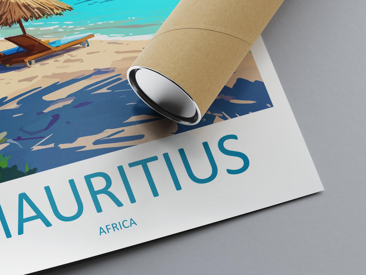 Mauritius Travel Print Island Wall Art Mauritius Poster Tropical Decor Gift for Beach Lover Indian Ocean Landscape Art Print