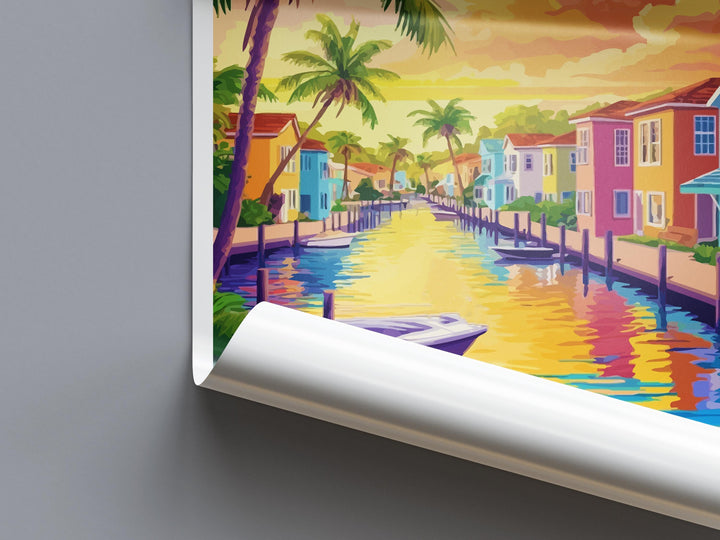 Key West Travel Print Florida Wall Art Island Poster Coastal Decor Gift for Beach Lover Tropical Sunset Landscape Art Print