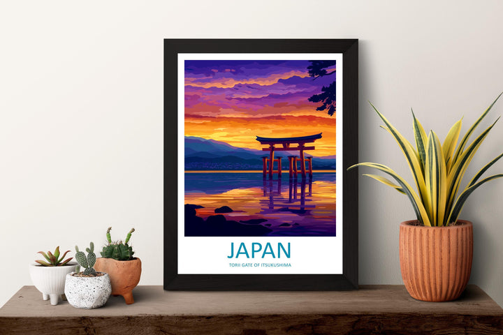 Japan Torii Gates Print Kyoto Wall Art Fushimi Inari Poster Cultural Decor Gift for Asia Lover Spiritual Landscape Art Print