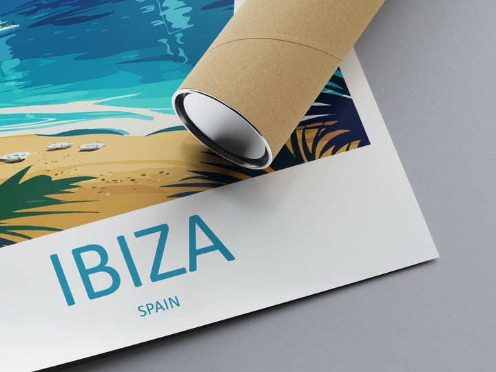 Ibiza Travel Print Spain Wall Art Island Poster Coastal Decor Gift for Beach Lover Balearic Landscape Sunset Art Print