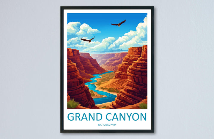Grand Canyon Travel Print USA Wall Art Arizona Landscape Poster Nature Decor Gift for Adventure Lover National Park Art Print