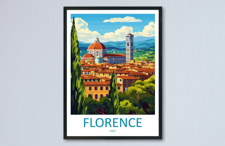 Florence Travel Print Italy Wall Art City Poster Renaissance Decor Gift for Art Lover Duomo Architecture Landscape Art Print