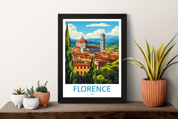 Florence Travel Print Italy Wall Art City Poster Renaissance Decor Gift for Art Lover Duomo Architecture Landscape Art Print