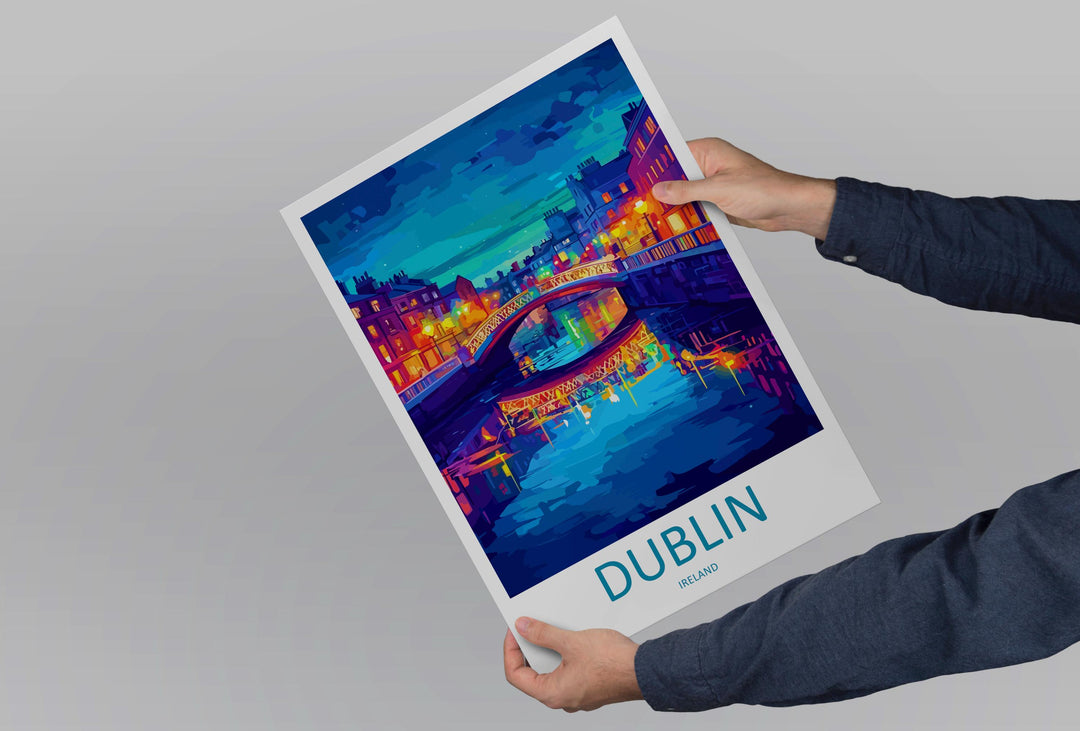 Dublin Travel Print Ireland Wall Art City Poster Historic Decor Gift for Culture Lover Irish Architecture Landscape Art Print