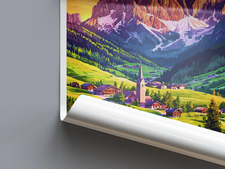 Dolomites Travel Print Italy Wall Art Mountain Landscape Poster Alpine Decor Gift for Nature Lover Scenic Hiking Art Print