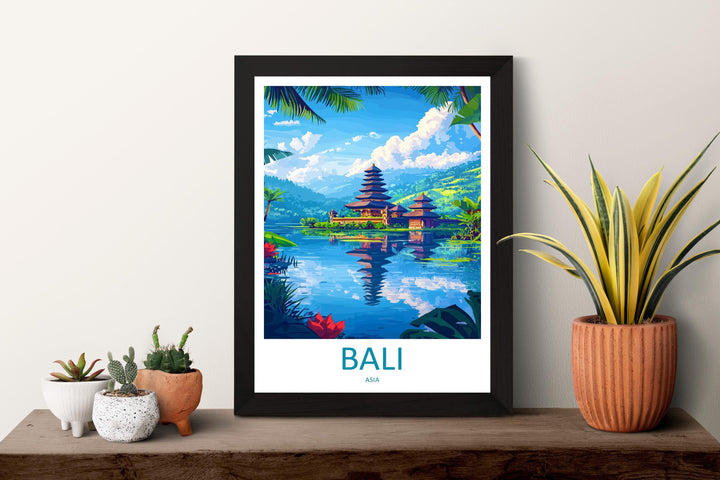 Bali Travel Print Indonesia Wall Art Island Landscape Poster Tropical Decor Gift for Beach Lover Cultural Paradise Art Print