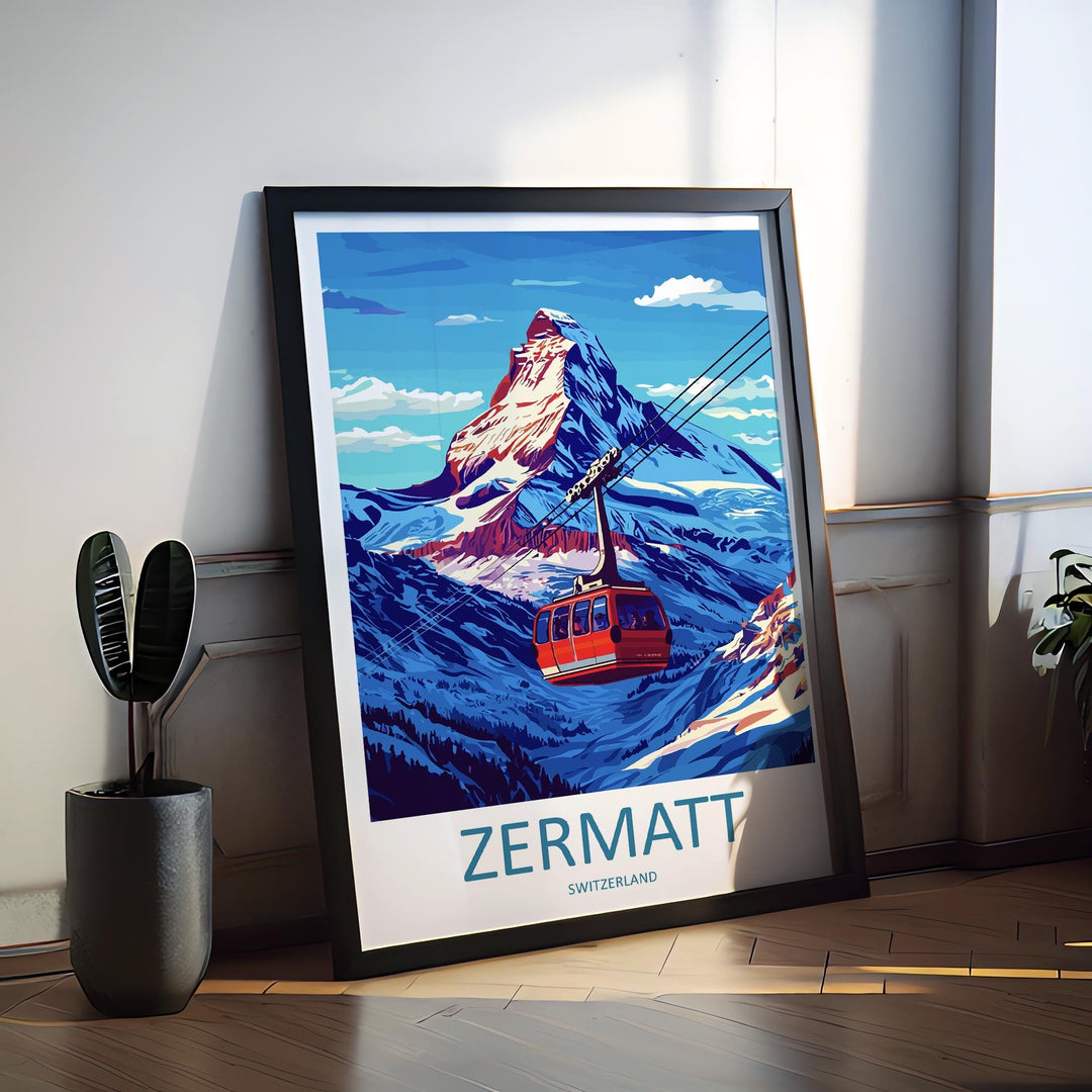 Zermatt Travel Print Zermatt Home Décor Zermatt Alps Art Print Zermatt Mountains Room Print For Swiss Mountains Gift Art Poster Art
