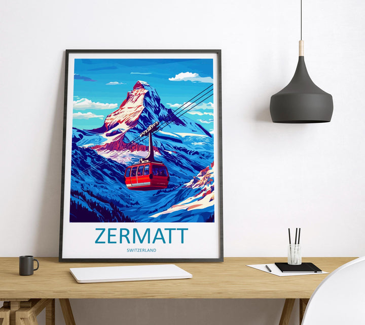 Zermatt Travel Print Zermatt Home Décor Zermatt Alps Art Print Zermatt Mountains Room Print For Swiss Mountains Gift Art Poster Art