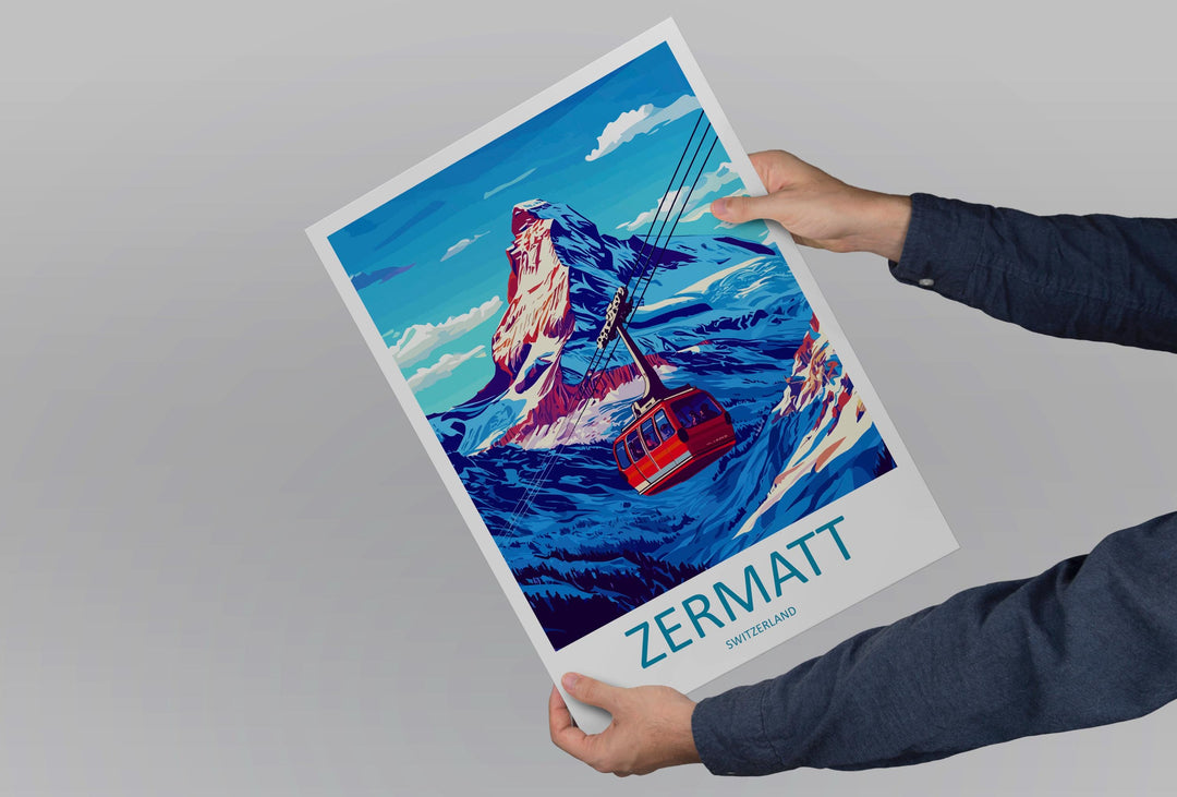 Zermatt Travel Print Zermatt Home Décor Zermatt Alps Art Print Zermatt Mountains Room Print For Swiss Mountains Gift Art Poster Art
