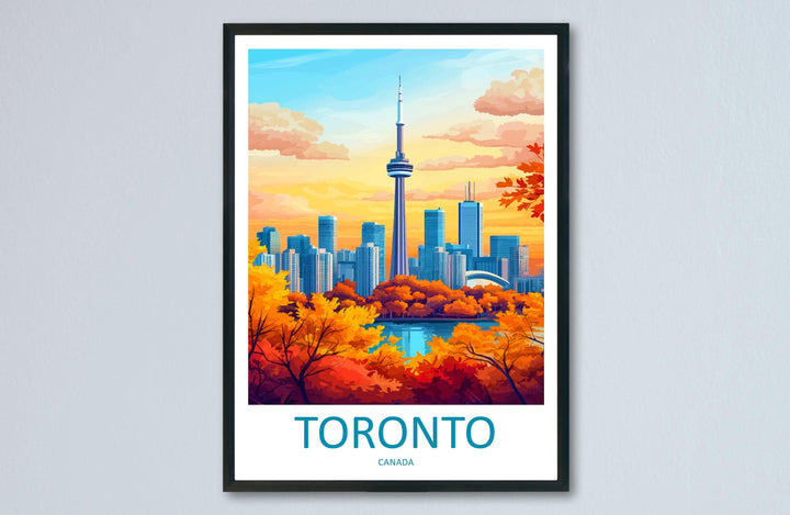 Toronto Travel Print Toronto Wall Art Canada City Skyline Poster Urban Decor Gift for Ontario Lover CN Tower Art Print Canada Poster