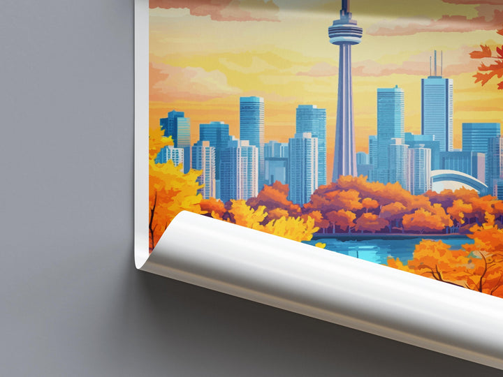 Toronto Travel Print Toronto Wall Art Canada City Skyline Poster Urban Decor Gift for Ontario Lover CN Tower Art Print Canada Poster