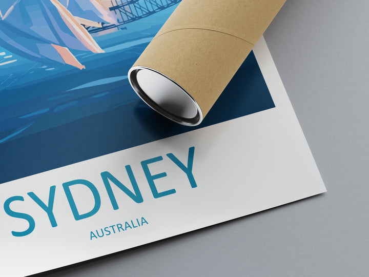 Sydney Travel Print Sydney Wall Art Australia City Poster Opera House Decor Gift for Aussie Lover Coastal Cityscape Art Print