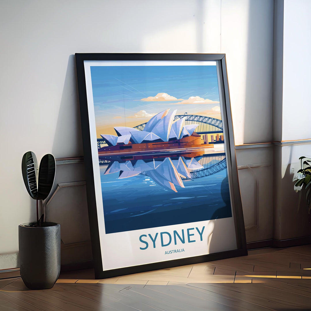 Sydney Travel Print Sydney Wall Art Australia City Poster Opera House Decor Gift for Aussie Lover Coastal Cityscape Art Print