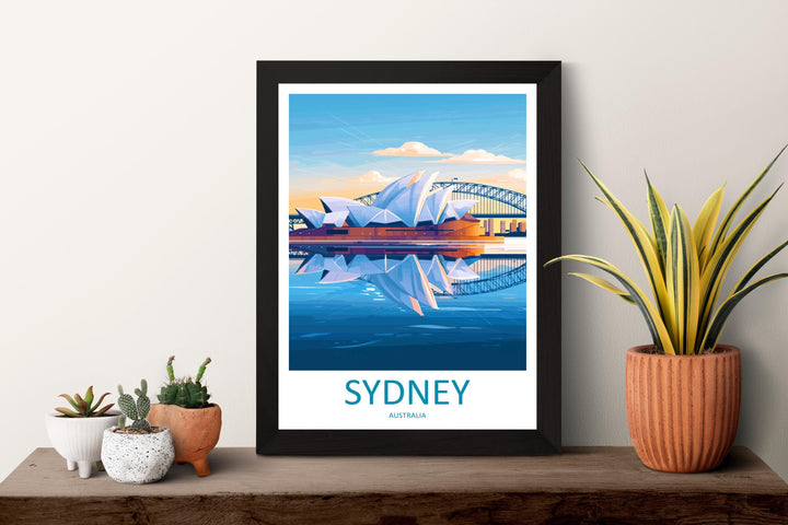 Sydney Travel Print Sydney Wall Art Australia City Poster Opera House Decor Gift for Aussie Lover Coastal Cityscape Art Print