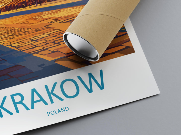 Krakow Travel Print Poland Wall Art Historic City Poster Old Town Decor Gift for Culture Lover European Architecture Art Print