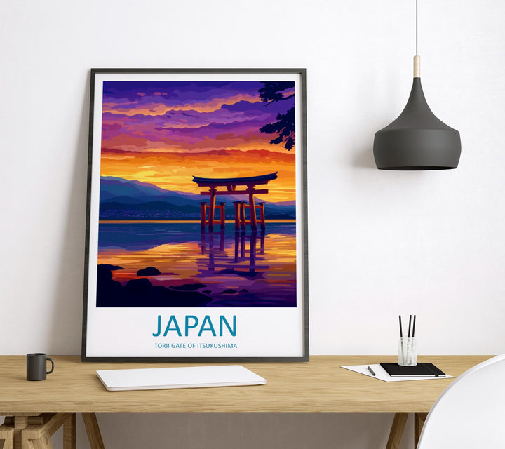 Japan Torii Gates Print Kyoto Wall Art Fushimi Inari Poster Cultural Decor Gift for Asia Lover Spiritual Landscape Art Print