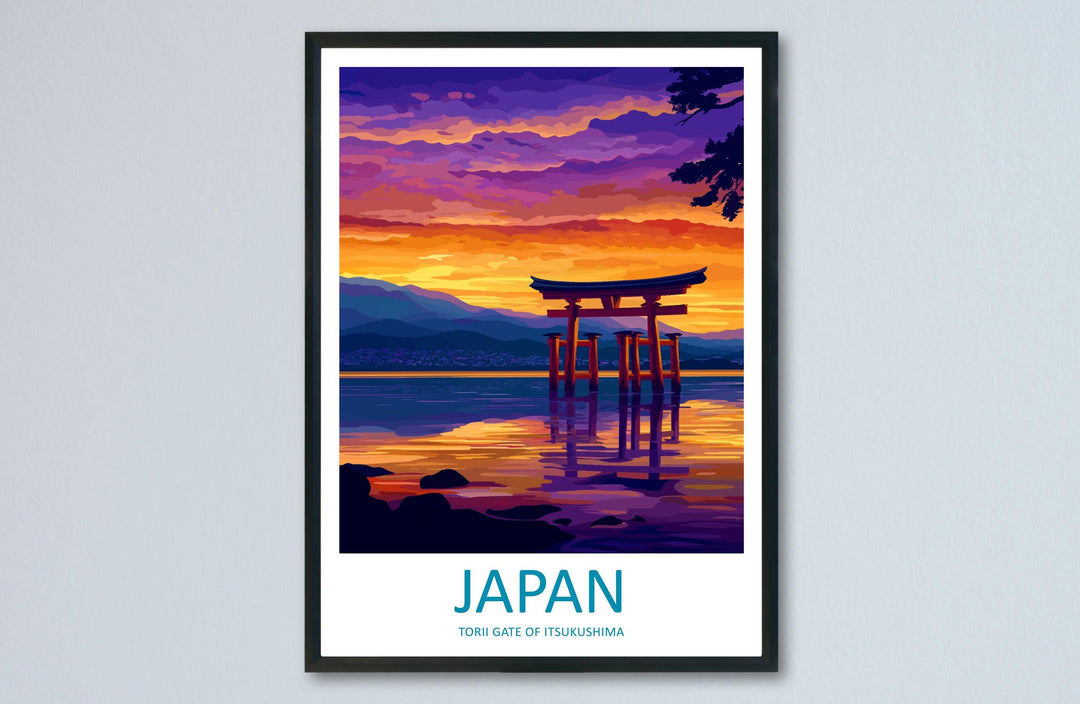 Japan Torii Gates Print Kyoto Wall Art Fushimi Inari Poster Cultural Decor Gift for Asia Lover Spiritual Landscape Art Print